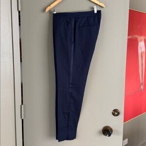 Brunello Cucinelli Navy Tuxedo 100% Cashmere Pants